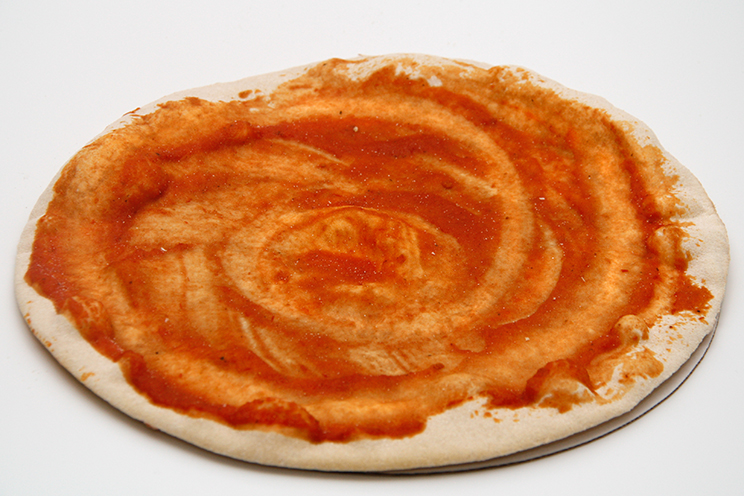 Base de Pizza con tomate Horno Piedra 26 cm. Redonda.