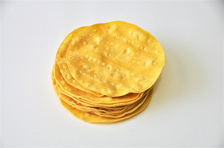 Tortilla Milho Amarelo 12 cm. 300gr/paq.