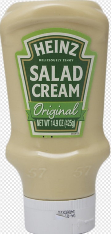 Heinz Salad Cream Top Down 400ml. Bote de mesa.