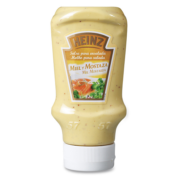 Heinz Miel Mostaza Top Down - 405 gr Bote de mesa.