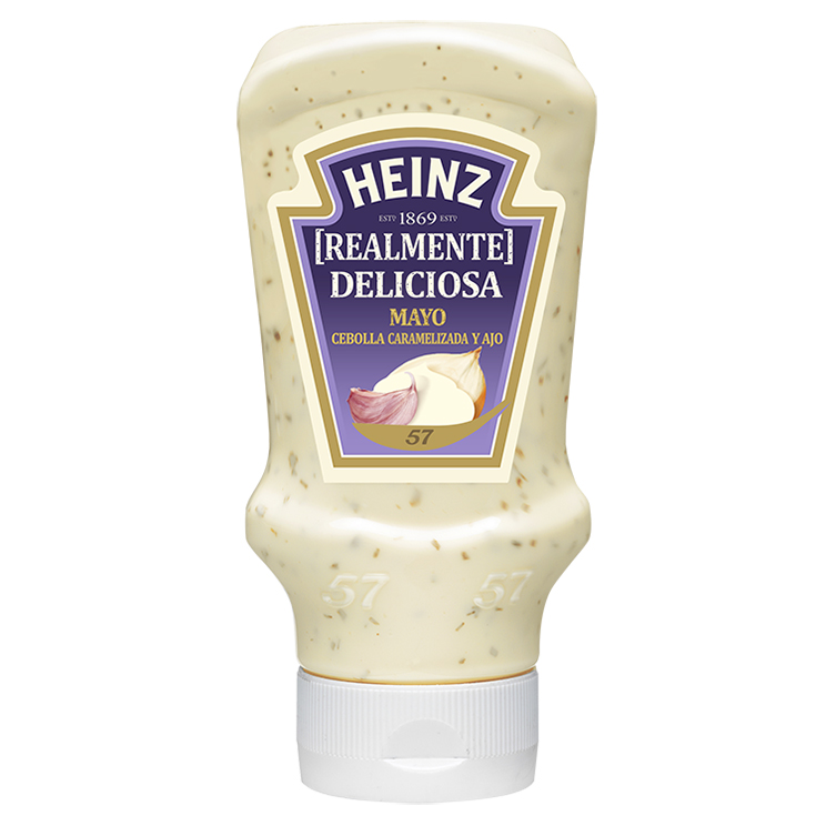 Heinz Mayo Cebolla Caramelizada y Ajo - 400 ml bote mesa