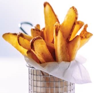 Rustic Fry casera potato with piel
