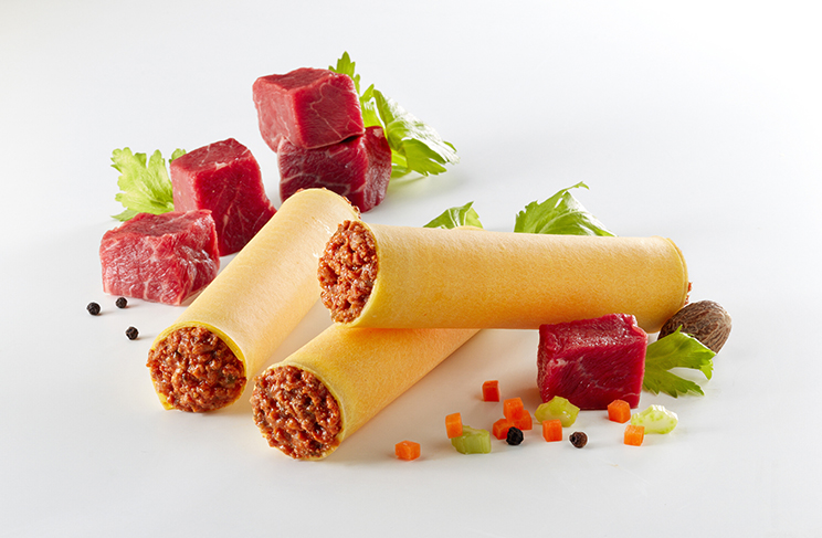 Meat Cannelloni IQF 55gr/un. Without Bechamel Sauce.