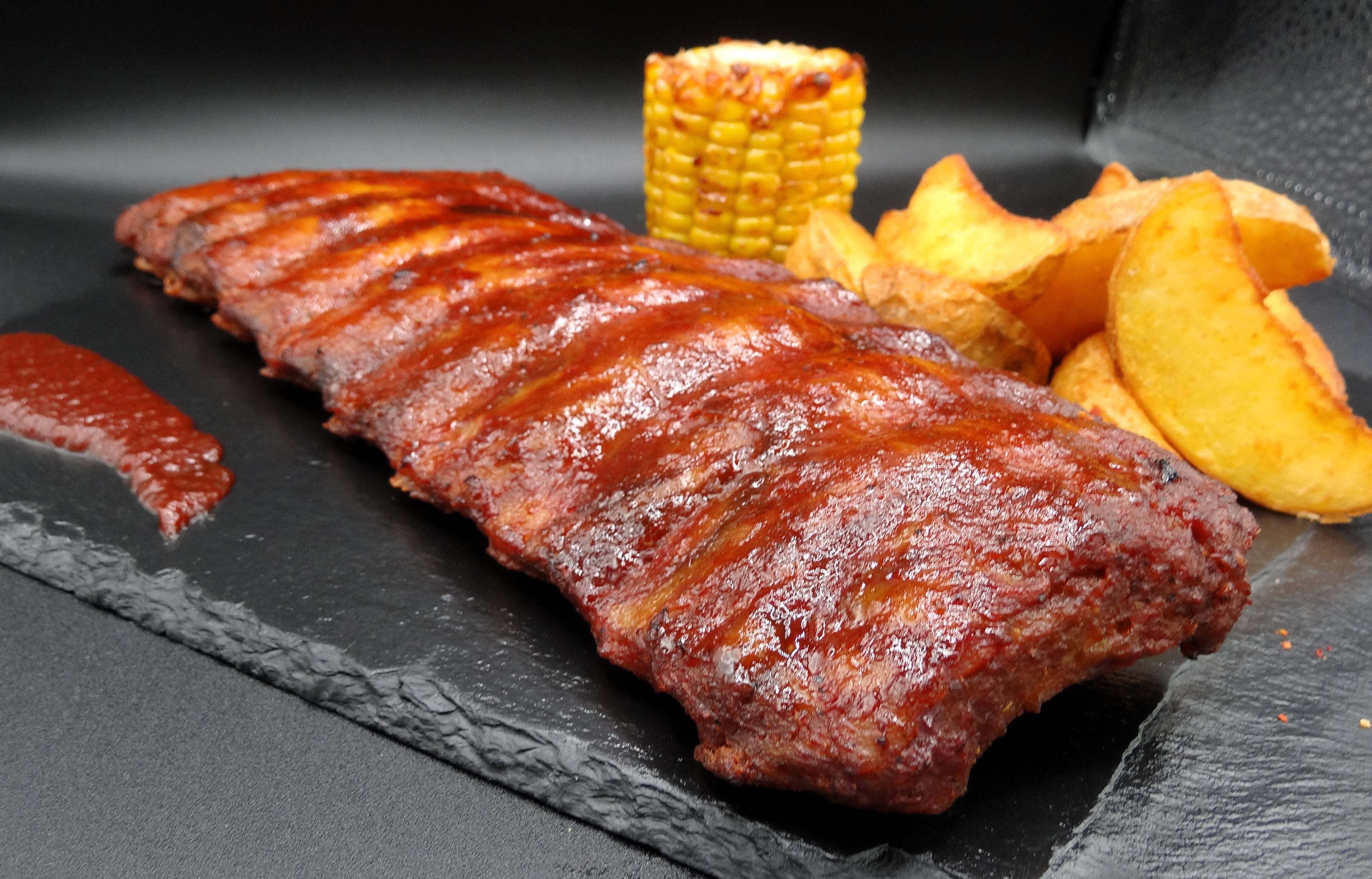 Costine di maiale glassate al barbecue 550GR.