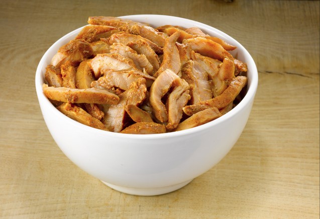 Fully Cooked Chicken Strips Seared IQF 4mm