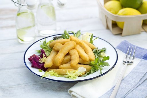 Squid tentacles breaded