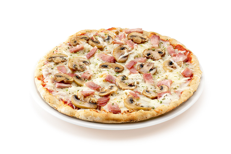 Ham, mushroom and oregano Pizza - 400gr. 27cm