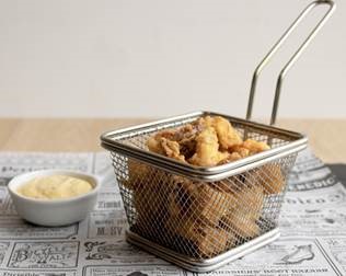 Cut up baby squid in floured flour