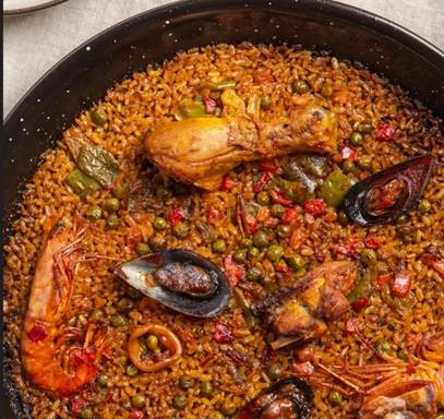 Paella mista - 2 porzioni (610 g di brodo + 340 g di riso)