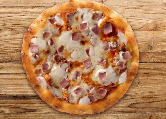 Pizza Prosciutto y Formaggio -jamon york y queso. 410 g -28 cm