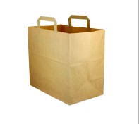 Saco de papel com pega anónima