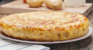 Tortilla de Patatas a la Española con cebolla - Redonda