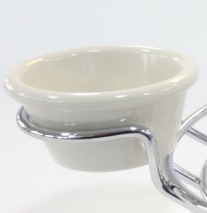 Salsero individual blanco para la Cesta oval