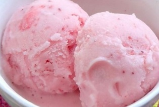 Helado de fresa