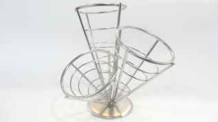 Cesto 3 coni in acciaio inox