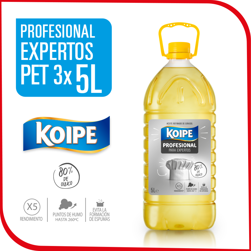 Olio di girasole alto oleico 80% KOIPE - 5 litri