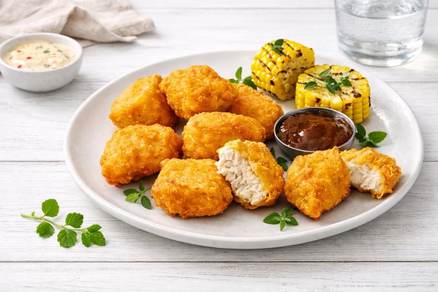 Pedaços de frango empanados 30 g