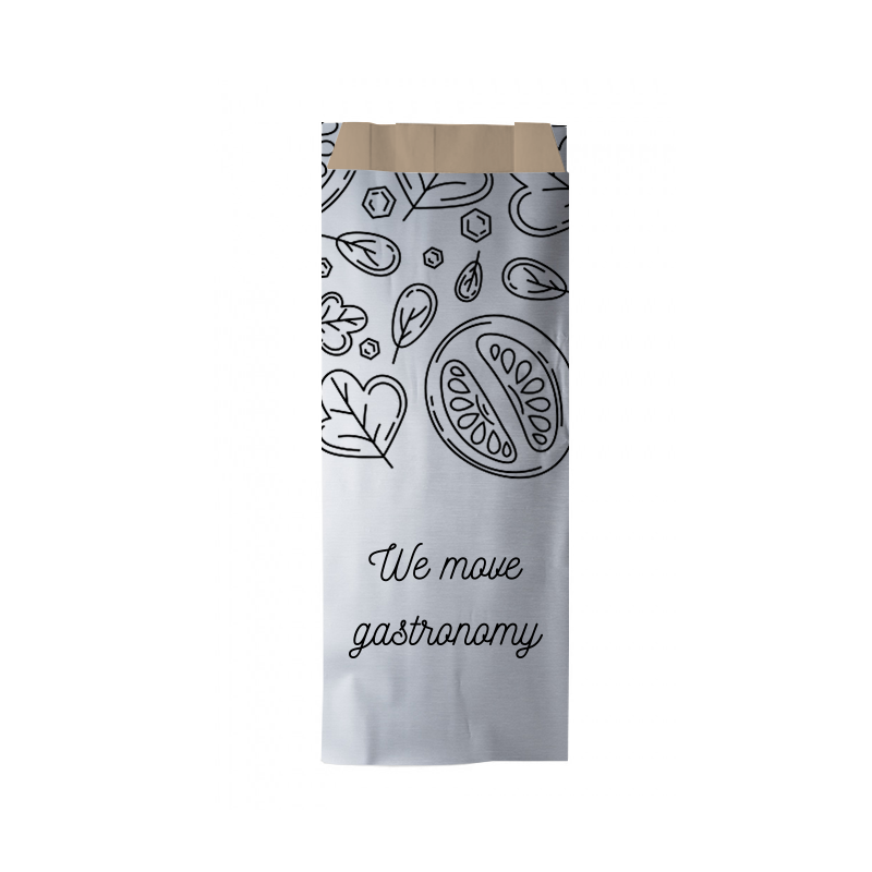 Bolsa de papel kraft con recubrimiento exterior de aluminio (9+5x31 cm)