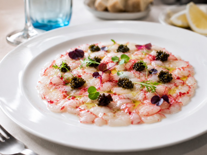 Carpaccio de Gamba Roja