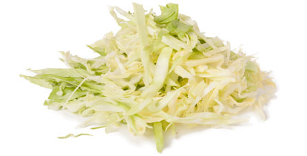 Tiras de couve branca