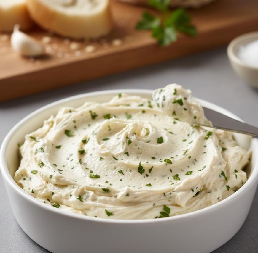 Garlic and Parsley Spread - Garlic and parsley cream.