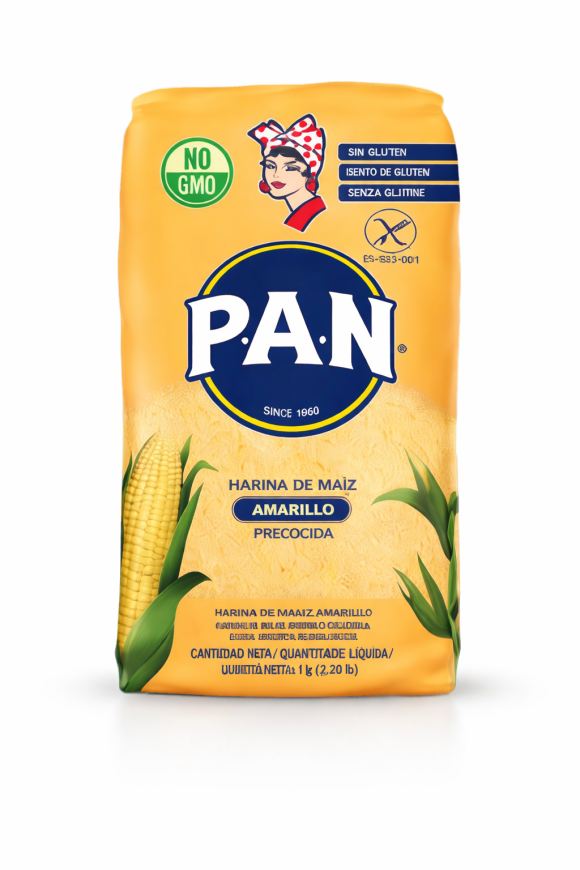 Harina de Maíz Amarilla Precocida - para Empanadas y Arepas