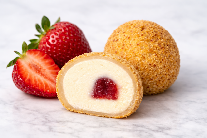 Mochi Strawberry Cheesecake - relleno de Helado
