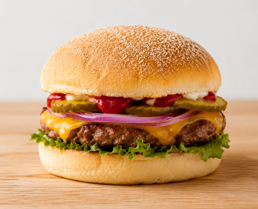 Pan Hamburguesa Estilo Chicago con Semolina Precortado 75 g - 11 cm