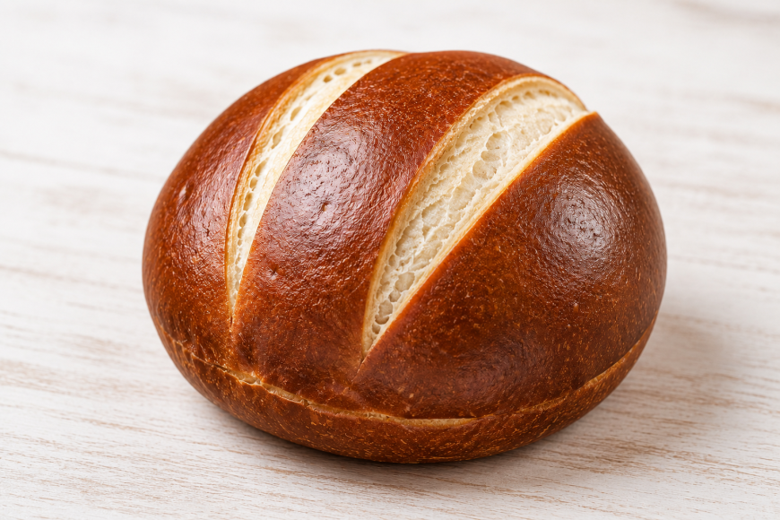 Pane per hamburger a forma di pretzel, pretagliato, 80 g - 11,5 cm