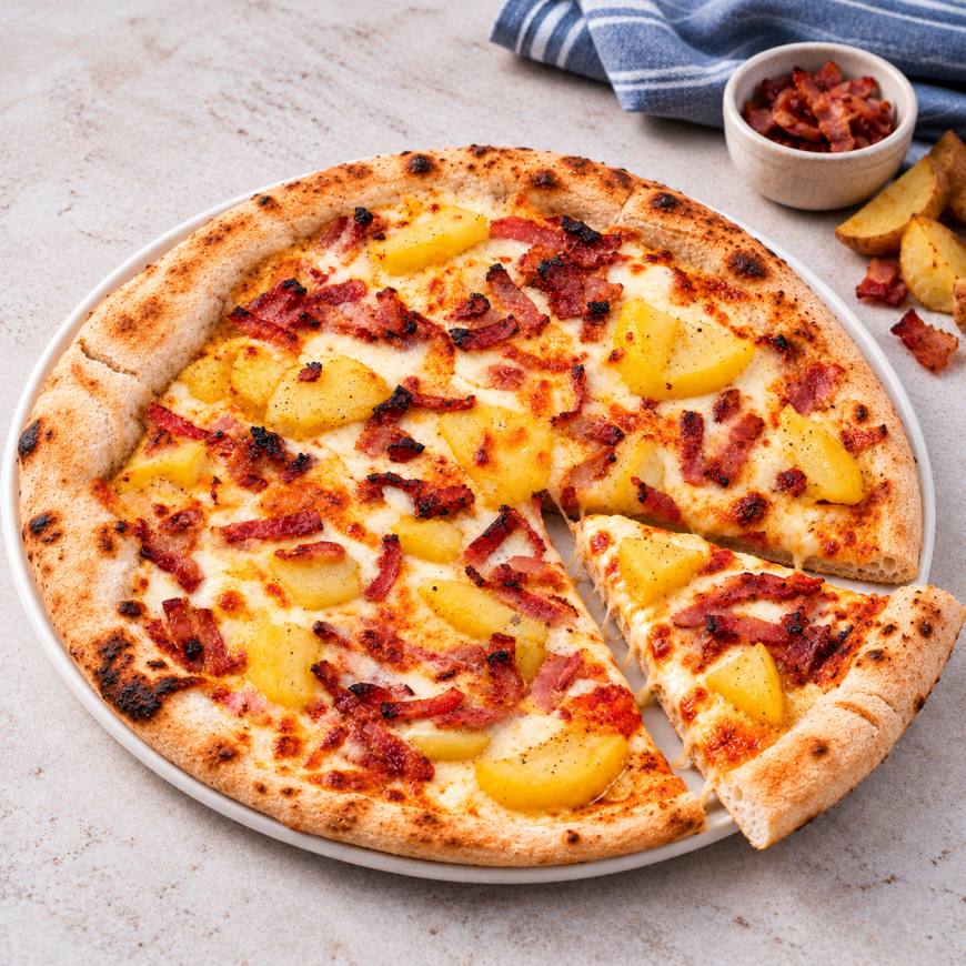Pizza Napoletana Bacon Cheese Fries 28 cm