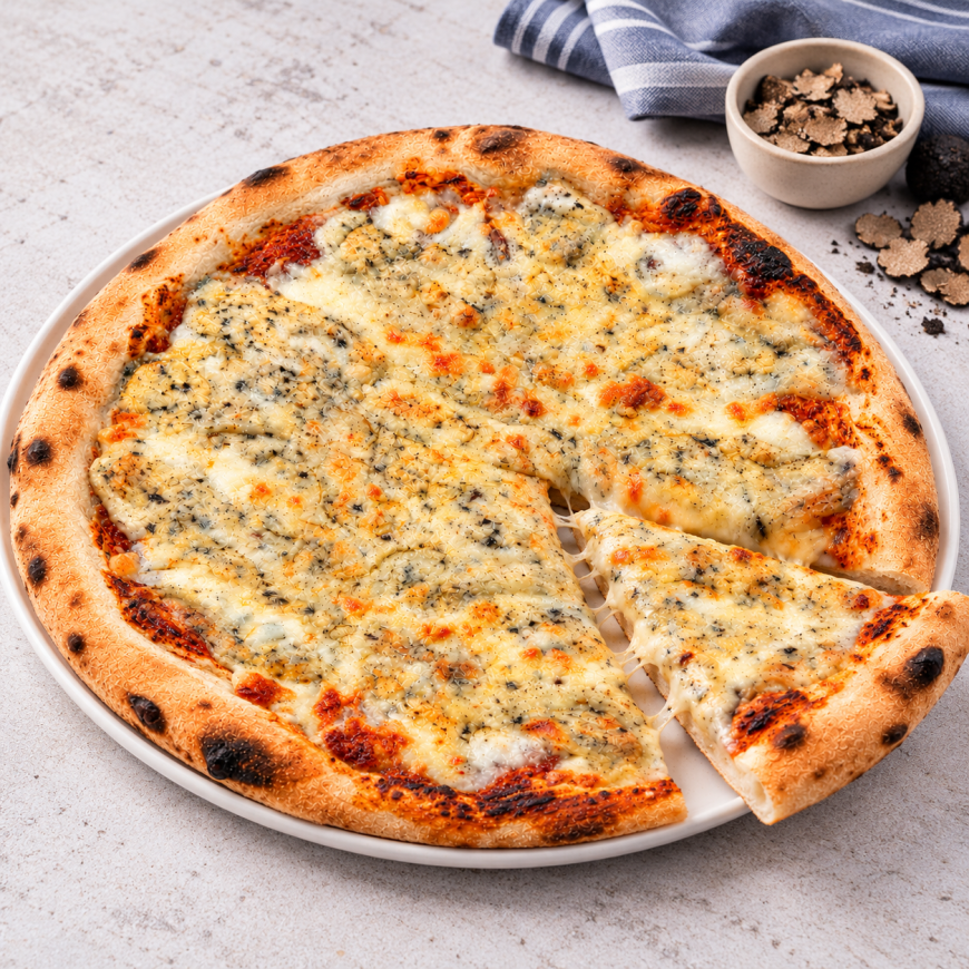Pizza Napolitana Quatro Queijos com Trufa 28 cm