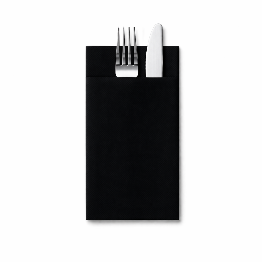 Servilletas de papel Kanguro negras 38x38 2 capas