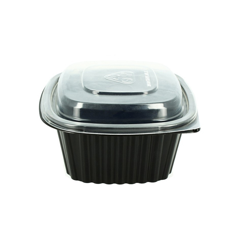 Lid for 190253 - tall lid for black square reusable PP container (425 and 560cc)