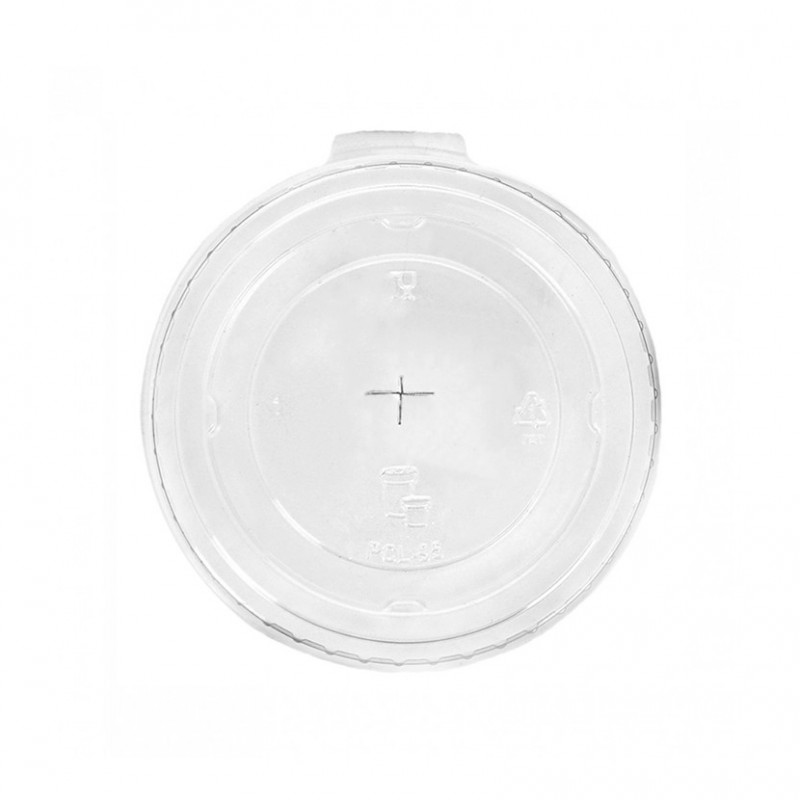 Flat lid with cross for glasses (9.5Ø) X 0.5CM