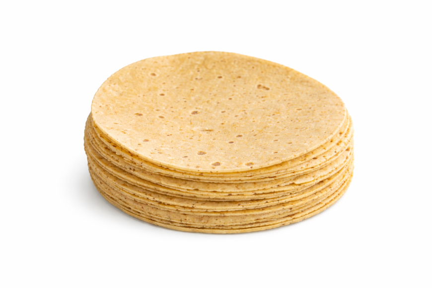 Tortilha MEX de milho amarelo nixtamalizado, 15 cm