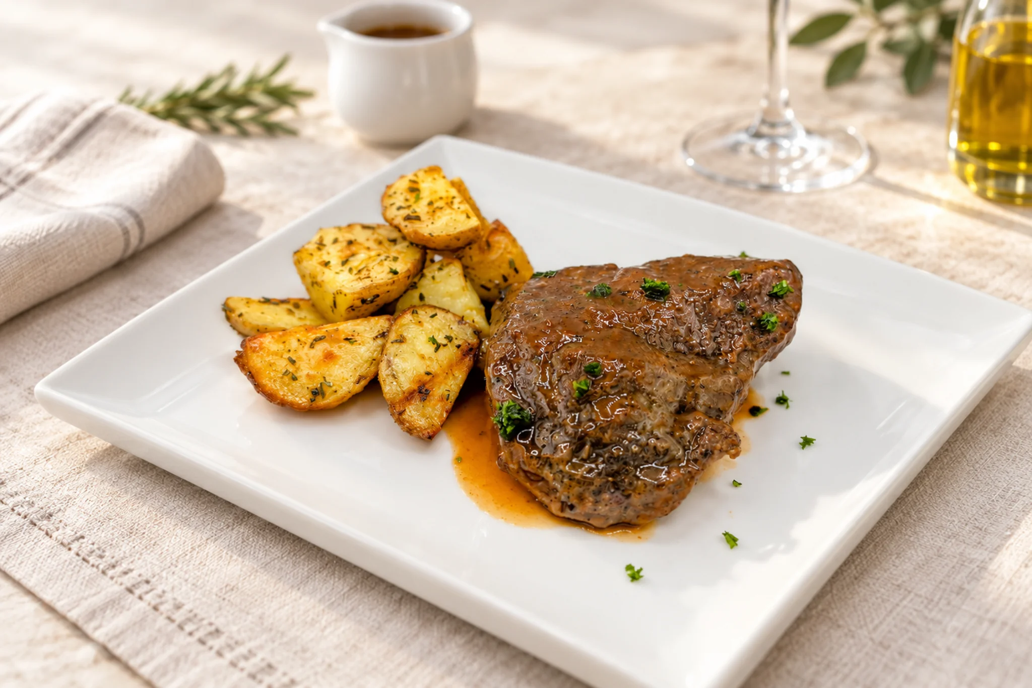 Guanciale di vitello con patate