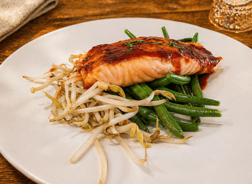 Salmon with Gochujang honey